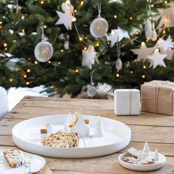 Schale "XMAS - Dörfchen" - 40,5 cm (Weiß) von räder Design
