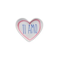 Deko-Teller "Love Plates - Ti amo" - 11,5x1x10 cm (Weiß) von Gift Company