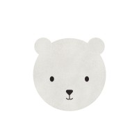 Kinderteppich waschbar "Bär" - 67 cm (Creme) von Eulenschnitt