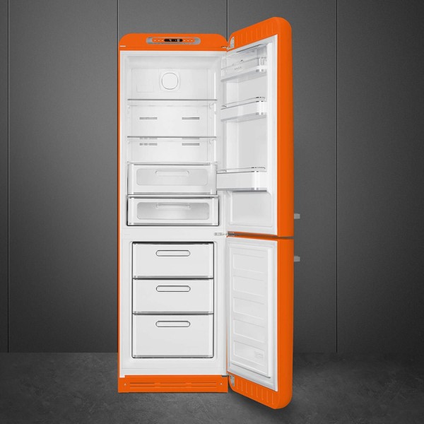smeg Kühl-/Gefrierkombination "50's Retro Style" FAB32 mit Türanschlag rechts (Orange)