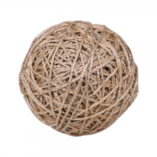 Deko Kugel "Jute Schnur" (Natur/Glitzer) von Chic Antique