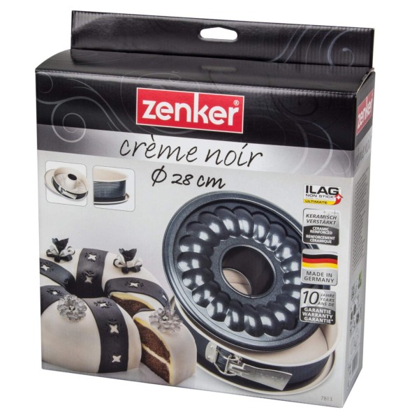 Zenker Springform mit Flach- und Rohrboden "Crème Noir" - Ø28 cm-1