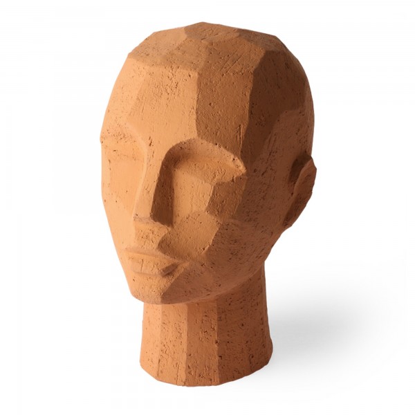 Skulptur "Abstrakter Kopf" (Terracotta) von HKliving