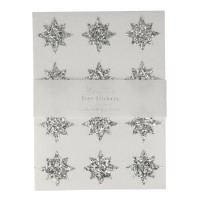 Sticker-Set "Eco Glitter Star" (Silber) - 8 Blätter von Meri Meri