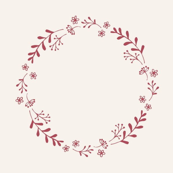 Ib Laursen Serviette mit Blumenkranz - 50 Stück (Pink)