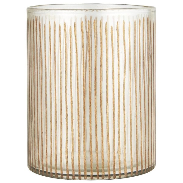 Ib Laursen Glas mit eingravierten Streifen "Hurricane" - ø, 15,2 cm (Transparent/Gold)