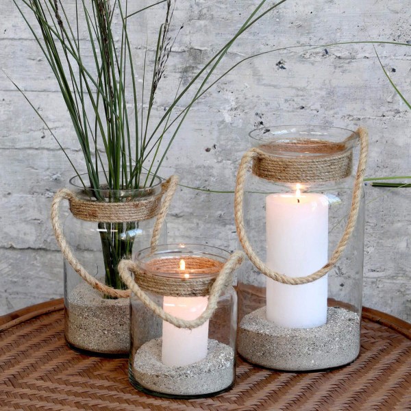 Windlicht "Hurricane" - ø14cm (Transparent) von Chic Antique