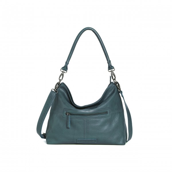 Sticks and Stones Tasche "Paris Bag" (Dusty Petrol) - Gewaschenes Rindsleder