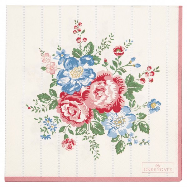 GreenGate Papierserviette "Henrietta" - Groß (White)