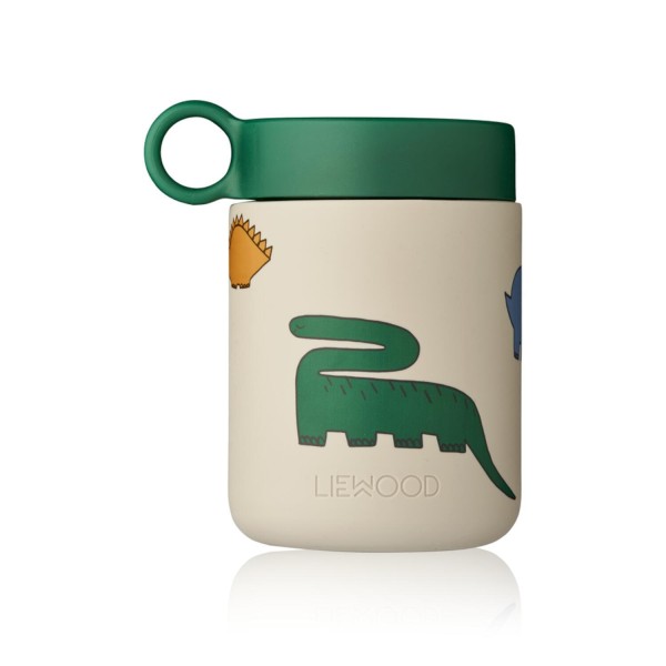 Liewood LebensmittelgefÃÂÃÂ¤ÃÂÃü mit Dinosauriern "Kian" (Creme/Grün)