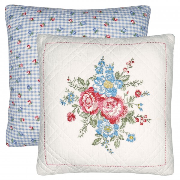 GreenGate Kissenhülle mit Stickerei "Henrietta" - 40x40cm (White)