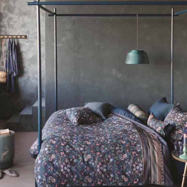 Pip Studio Bettwäsche-Set "Mirrorama" - 135x200 cm & 80x80 cm (Dunkelblau)