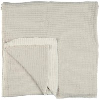 Ib Laursen Gerippte Tagesdecke - 220x150 cm (Natur, Creme)