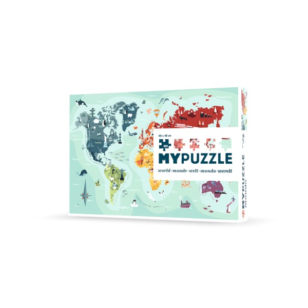 Puzzle "MyPuzzle - Welt" - 1000 Teile von HELVETIQ