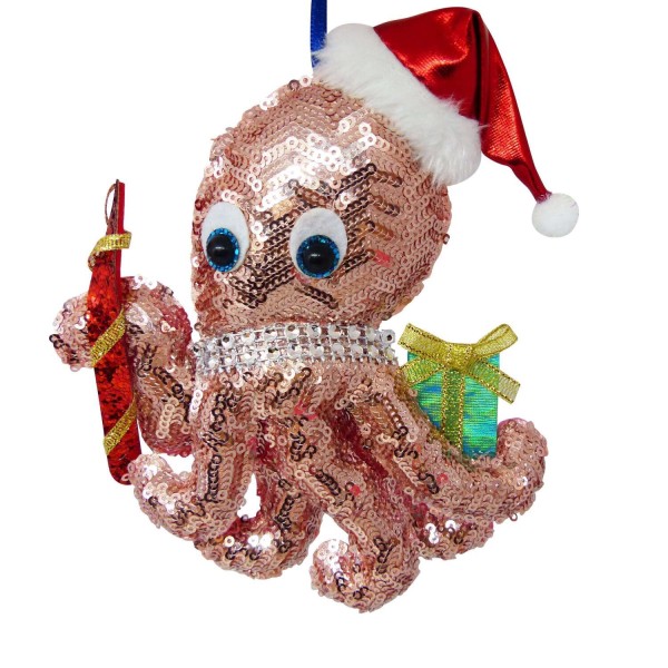 Weihnachtsanhänger "Oktopus" (Rosa) von Gift Company