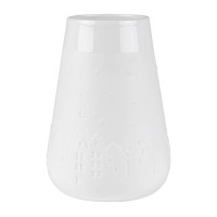 Vase "Poesie - Winterstadt" - 14x20 cm (Weiß) von räder Design