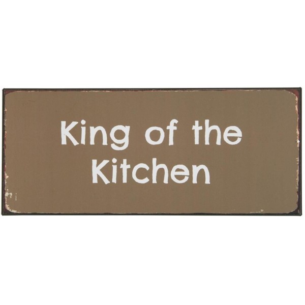 Ib Laursen Metallschild "King of the kitchen" - 30,5x13 cm (Braun)