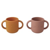 Tasse "Gene - Cat" im 2er-Set (Dark Rose) von Liewood