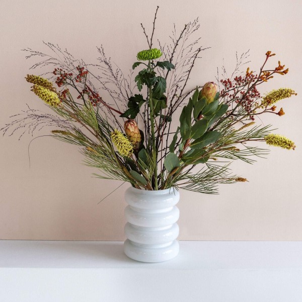 Glas-Vase "Bulb" - ø19x25cm (Weiß) von Urban Nature Culture