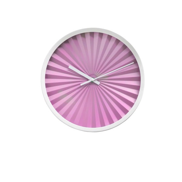 Wanduhr "FLORENCE" (Pink/Weiß) - Durchmesser 30cm von SOMPEX