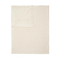 Strickdecke "Ajour" - 130x170cm (Antique White) von Essenza