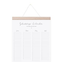 Geburtstagskalender - 29,7 x 84 cm (Weiß) von Eulenschnitt