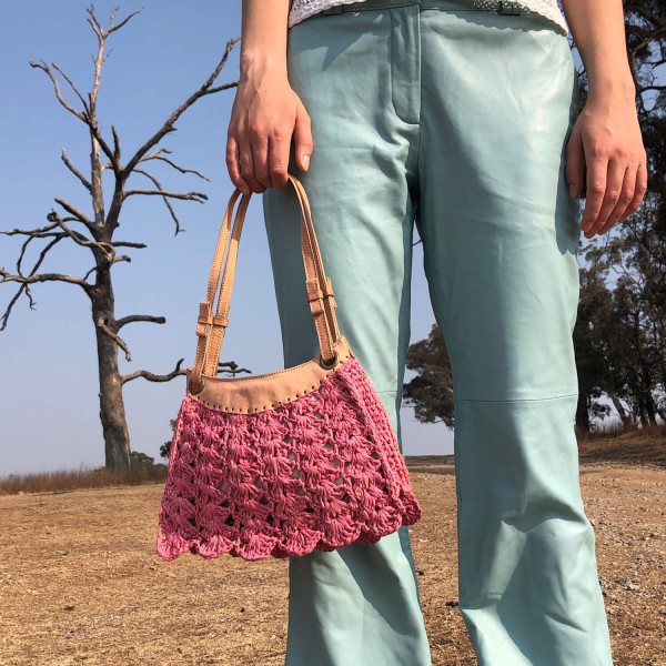 Bast-Tasche "Ruth" (Rose) von CURRY