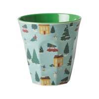 rice Melamin Becher "Happy Holiday" - M (Bunt)