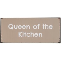 Ib Laursen Metallschild "Queen of the kitchen" - 30,5x13 cm (Braun)
