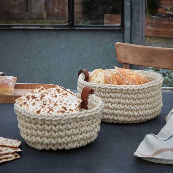 Häkelkorb - ø 20 cm (Beige) von ASA