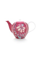 Pip Studio Teekanne "Flower Festival" - 1,6l (Dunkelrosa)