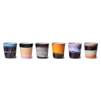 Kaffeebecher "70s ceramics" im 6er-Set - 180 ml (Stellar) von HKliving