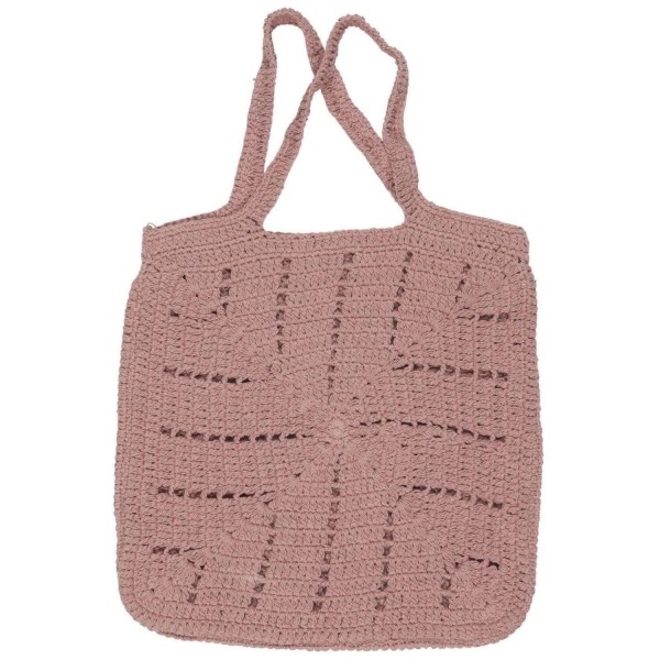 Ib Laursen Gehäkelte Tasche - 40x40 cm (Coral Almond)