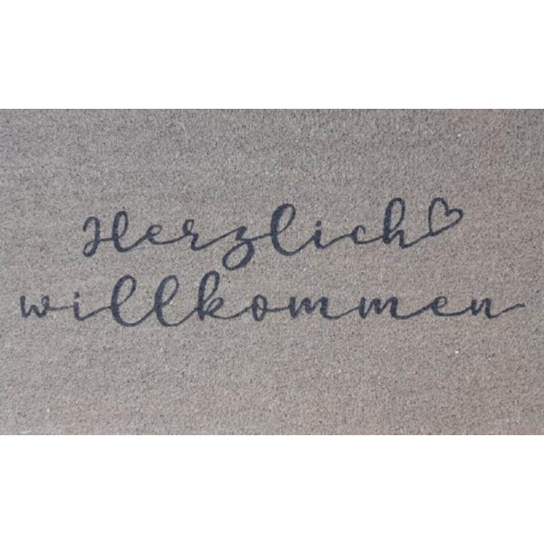 Fußmatte "Herzlich Willkommen" - 45 x 75 cm (Grau) von Gift Company