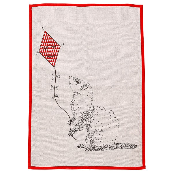 Bloomingville MINI Kinderteppich "Otter" (Rosa/Rot)