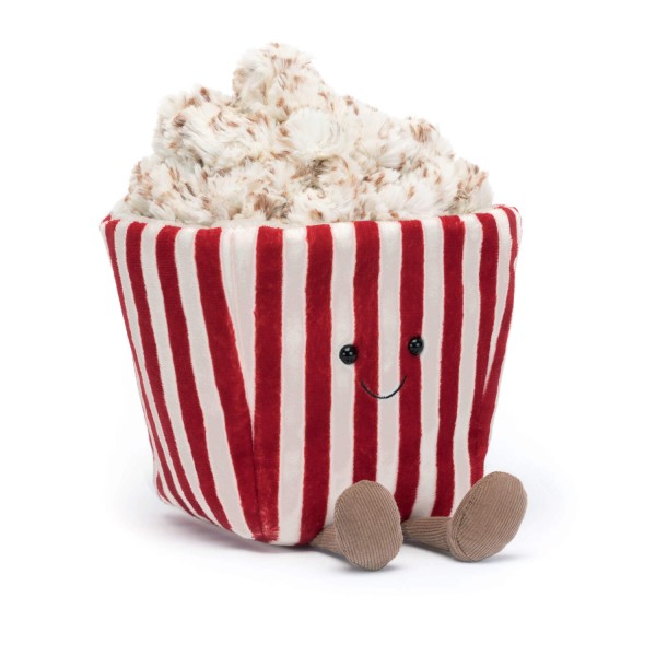 Jellycat Kuscheltier Popcorn "Amuseable" - 18 cm (Rot/Weiß)