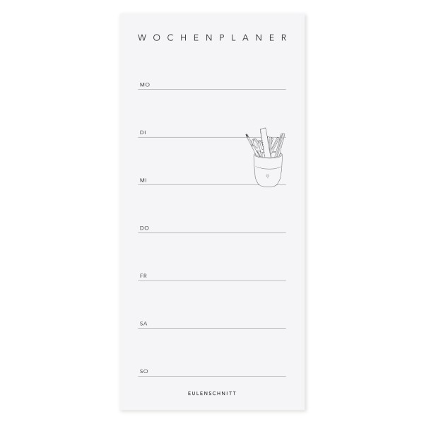 Block "Wochenplaner" (Weiß) von Eulenschnitt