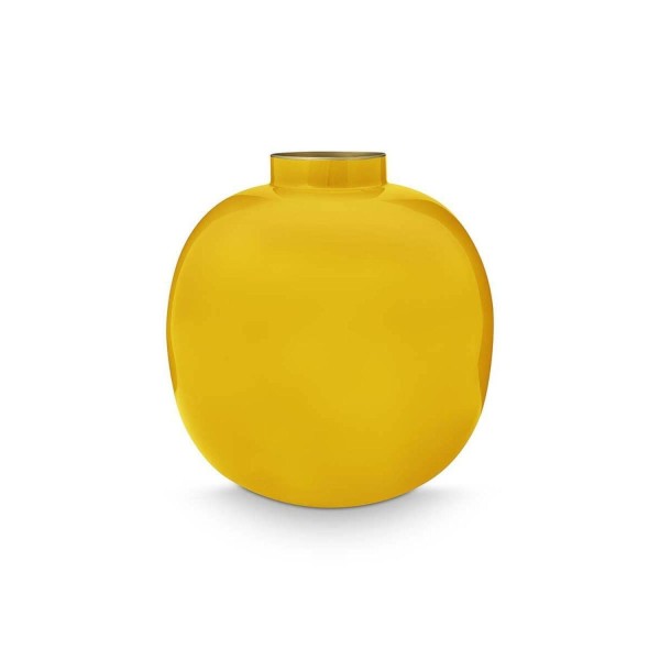 Pip Studio Metallvase - 23 cm (Gelb)