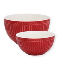 GreenGate Servierschüsseln "Alice" (Red) - 2er-Set
