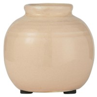 Ib Laursen Mini Vase mit Rillen und krakelierter Oberfläche (Hellrosa)