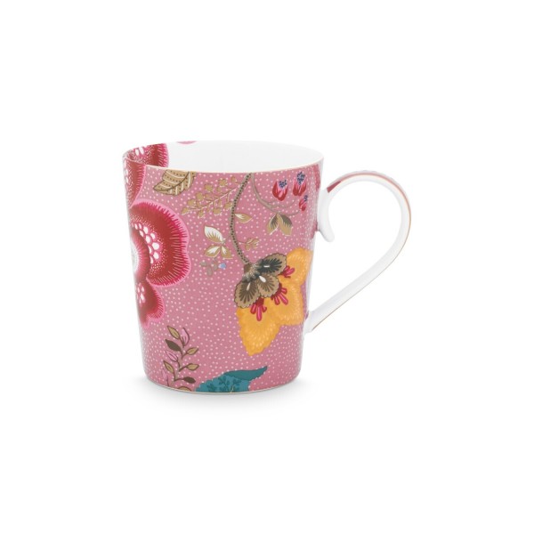 Pip Studio Tasse Buchstabe G "Alphabet Mug – Floral Fantasy" – 350 ml (Pink)