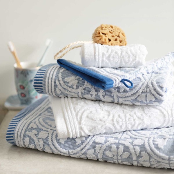 Pip Studio Waschlappen im 3er-Set "Tile de Pip" (Blau)