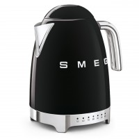 smeg Wasserkocher "50's Retro Style" (Schwarz), variable Temperatursteuerung