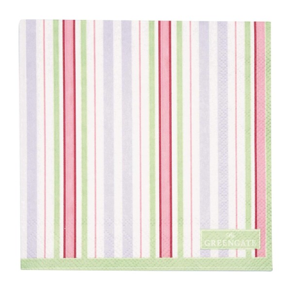 GreenGate Papierservietten "Evelina" - 25x25 cm (White)