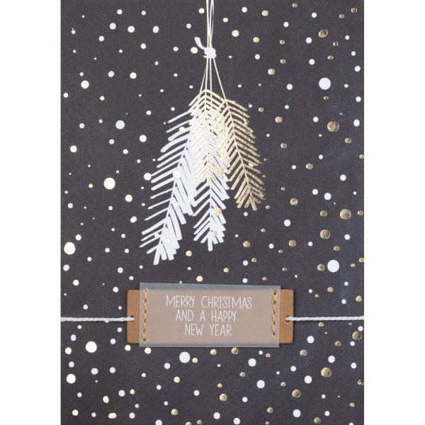 Weihnachtskarte "Merry christmas and a happy new year" von räder Design