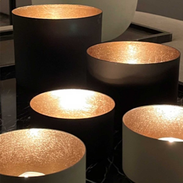 Windlicht "Chennai" - L (Grau/Gold) von Gift Company