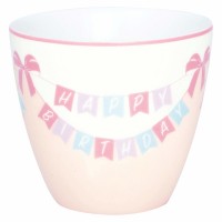 GreenGate Latte Cup "Happy Birthday" (White)