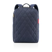 Reisenthel Rucksack/Classic Backpack "Rhombus Midnight Gold" - M (Dunkelblau/Gold)