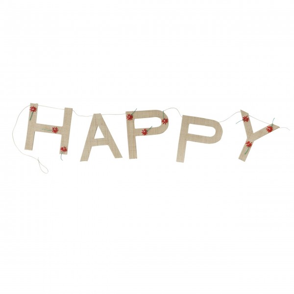 Rice Girlande "HAPPY-Cherry" (Braun)