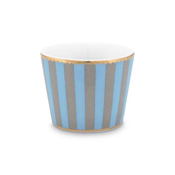 Pip Studio Eierbecher "Love Birds" (Blau/Khaki - Gestreift)